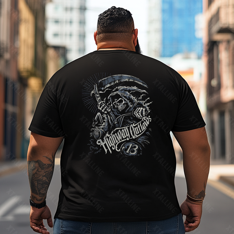 Skull Skeleton T2 5D2E 005 Men T Shirts Big and Tall Men Shirts Plus Size Short Sleeve Fashion Casual T Shirt Graphic Tee Shirts Tshirts