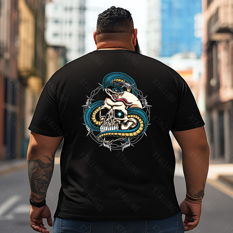 Skull Skeleton T2 5D2E 006 Men T Shirts Big and Tall Men Shirts Plus Size Short Sleeve Fashion Casual T Shirt Graphic Tee Shirts Tshirts