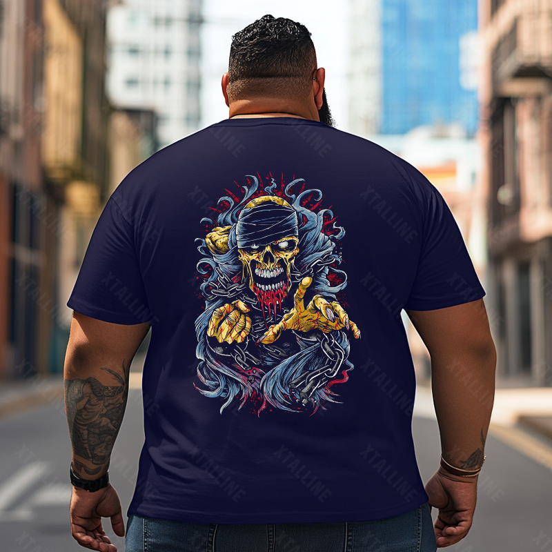 Skull Skeleton T2 5D2E 008 Men T Shirts Big and Tall Men Shirts Plus Size Short Sleeve Fashion Casual T Shirt Graphic Tee Shirts Tshirts