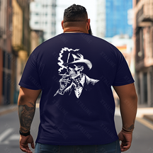 Skull Skeleton T2 5D2E 009 Men T Shirts Big and Tall Men Shirts Plus Size Short Sleeve Fashion Casual T Shirt Graphic Tee Shirts Tshirts