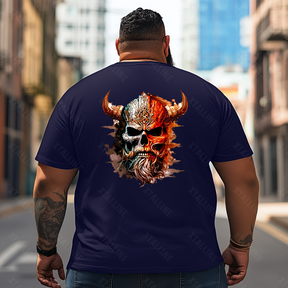 Skull Skeleton T2 5D2E 011 Men T Shirts Big and Tall Men Shirts Plus Size Short Sleeve Fashion Casual T Shirt Graphic Tee Shirts Tshirts