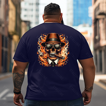 Skull Skeleton T2 5D2E 015 Men T Shirts Big and Tall Men Shirts Plus Size Short Sleeve Fashion Casual T Shirt Graphic Tee Shirts Tshirts