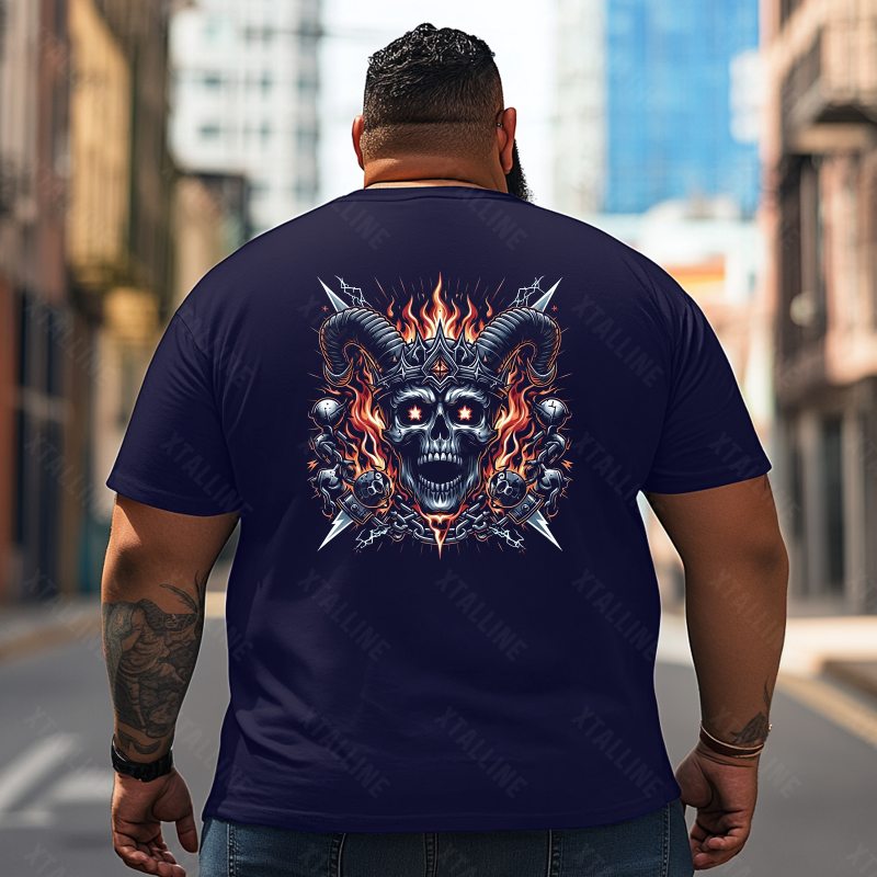 Skull Skeleton T2 5D2E 023 Men T Shirts Big and Tall Men Shirts Plus Size Short Sleeve Fashion Casual T Shirt Graphic Tee Shirts Tshirts