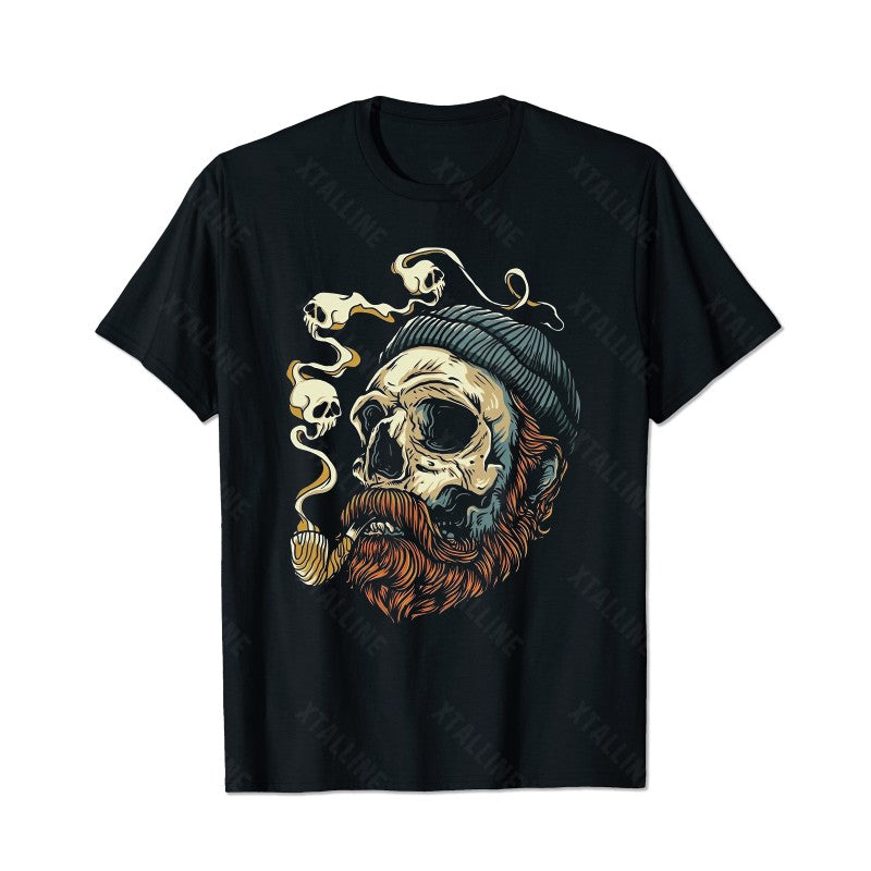 Skull Skeleton T0 5D2E 025 Men T Shirts Big and Tall Men Shirts Plus Size Short Sleeve Fashion Casual T Shirt Graphic Tee Shirts Tshirts