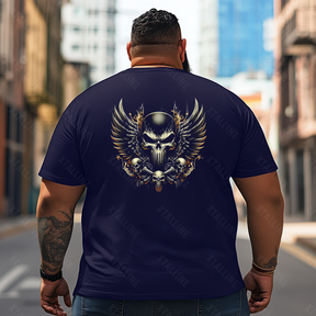 Skull Skeleton T2 5D2E 027 Men T Shirts Big and Tall Men Shirts Plus Size Short Sleeve Fashion Casual T Shirt Graphic Tee Shirts Tshirts