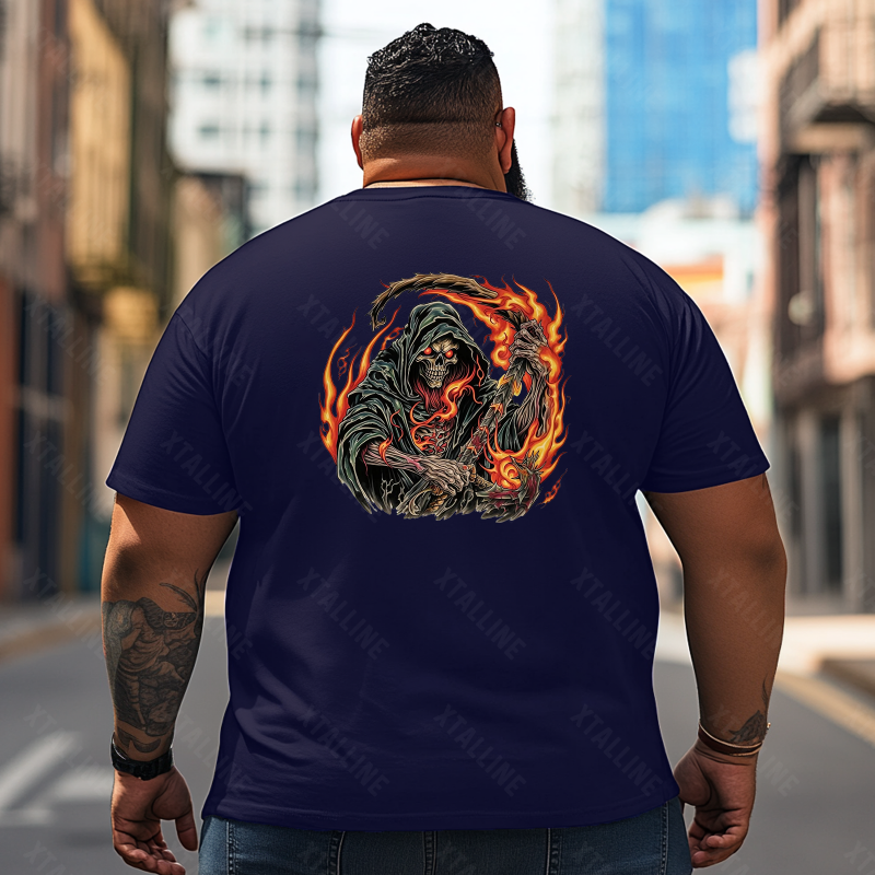 Skull Skeleton T2 5D2E 032 Men T Shirts Big and Tall Men Shirts Plus Size Short Sleeve Fashion Casual T Shirt Graphic Tee Shirts Tshirts