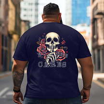 Skull Skeleton T2 5D2E 034 Men T Shirts Big and Tall Men Shirts Plus Size Short Sleeve Fashion Casual T Shirt Graphic Tee Shirts Tshirts