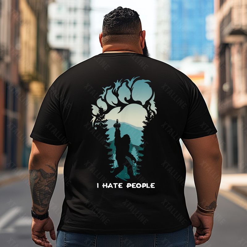 Bigfoot Sasquatch Yeti T0 5D2F 010 Men T Shirts Big and Tall Men Shirts Plus Size Short Sleeve Fashion Casual T Shirt Graphic Tee Shirts Tshirts