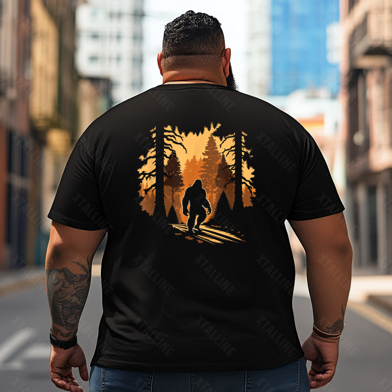 Bigfoot Sasquatch Yeti T0 5D2F 011 Men T Shirts Big and Tall Men Shirts Plus Size Short Sleeve Fashion Casual T Shirt Graphic Tee Shirts Tshirts