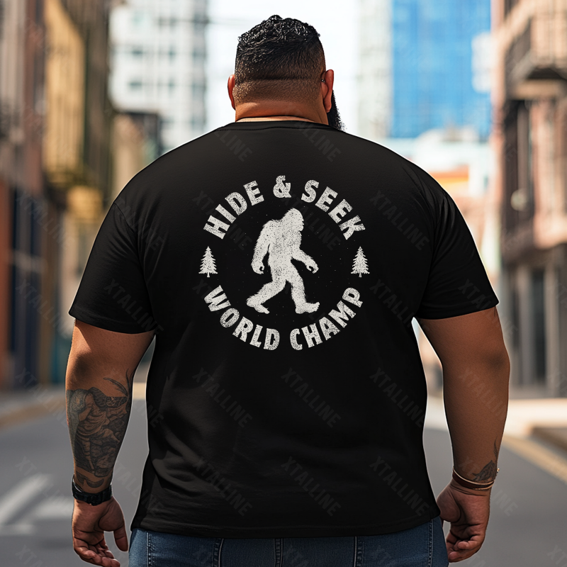 Bigfoot Sasquatch Yeti T0 5D2F 014 Men T Shirts Big and Tall Men Shirts Plus Size Short Sleeve Fashion Casual T Shirt Graphic Tee Shirts Tshirts