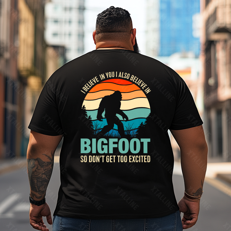 Bigfoot Sasquatch Yeti T0 5D2F 018 Men T Shirts Big and Tall Men Shirts Plus Size Short Sleeve Fashion Casual T Shirt Graphic Tee Shirts Tshirts
