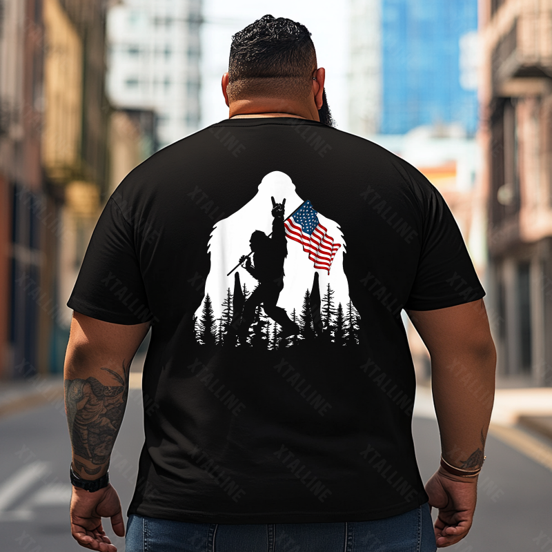 Bigfoot Sasquatch Yeti T0 5D2F 024 Men T Shirts Big and Tall Men Shirts Plus Size Short Sleeve Fashion Casual T Shirt Graphic Tee Shirts Tshirts