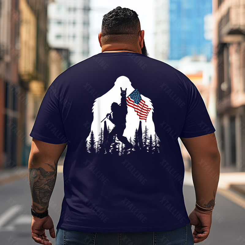 Bigfoot Sasquatch Yeti T0 5D2F 024 Men T Shirts Big and Tall Men Shirts Plus Size Short Sleeve Fashion Casual T Shirt Graphic Tee Shirts Tshirts