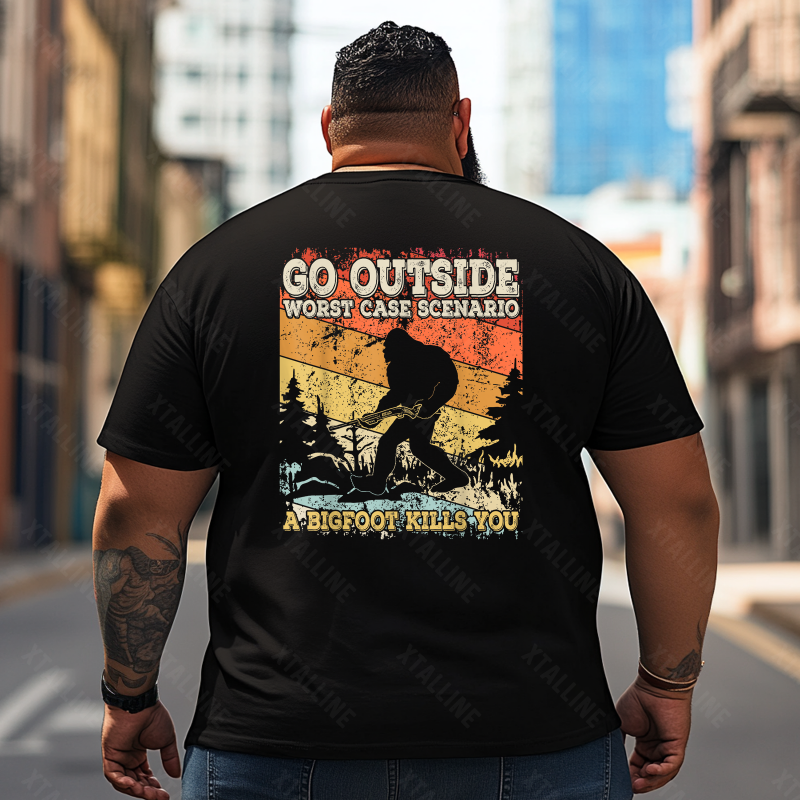 Bigfoot Sasquatch Yeti T0 5D2F 039 Men T Shirts Big and Tall Men Shirts Plus Size Short Sleeve Fashion Casual T Shirt Graphic Tee Shirts Tshirts