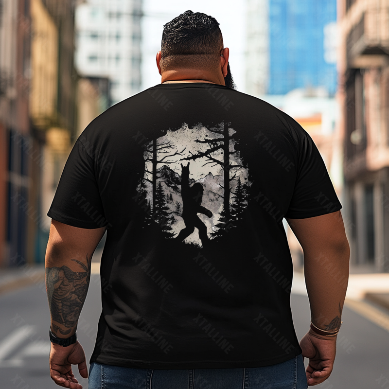 Bigfoot Sasquatch Yeti T0 5D2F 040 Men T Shirts Big and Tall Men Shirts Plus Size Short Sleeve Fashion Casual T Shirt Graphic Tee Shirts Tshirts