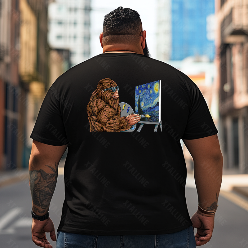 Bigfoot Sasquatch Yeti T0 5D2F 051 Men T Shirts Big and Tall Men Shirts Plus Size Short Sleeve Fashion Casual T Shirt Graphic Tee Shirts Tshirts