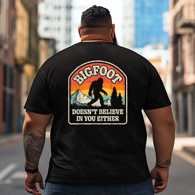 Bigfoot Sasquatch Yeti T0 5D2F 052 Men T Shirts Big and Tall Men Shirts Plus Size Short Sleeve Fashion Casual T Shirt Graphic Tee Shirts Tshirts