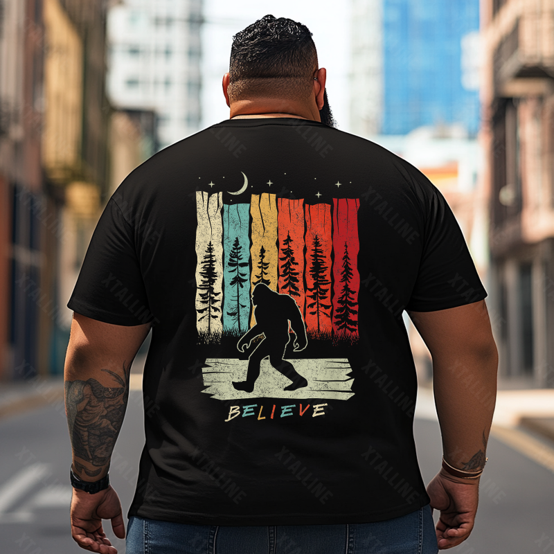 Bigfoot Sasquatch Yeti T0 5D2F 062 Men T Shirts Big and Tall Men Shirts Plus Size Short Sleeve Fashion Casual T Shirt Graphic Tee Shirts Tshirts