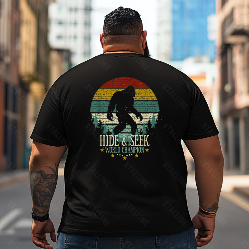 Bigfoot Sasquatch Yeti T0 5D2F 066 Men T Shirts Big and Tall Men Shirts Plus Size Short Sleeve Fashion Casual T Shirt Graphic Tee Shirts Tshirts