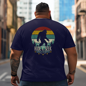 Bigfoot Sasquatch Yeti T0 5D2F 066 Men T Shirts Big and Tall Men Shirts Plus Size Short Sleeve Fashion Casual T Shirt Graphic Tee Shirts Tshirts