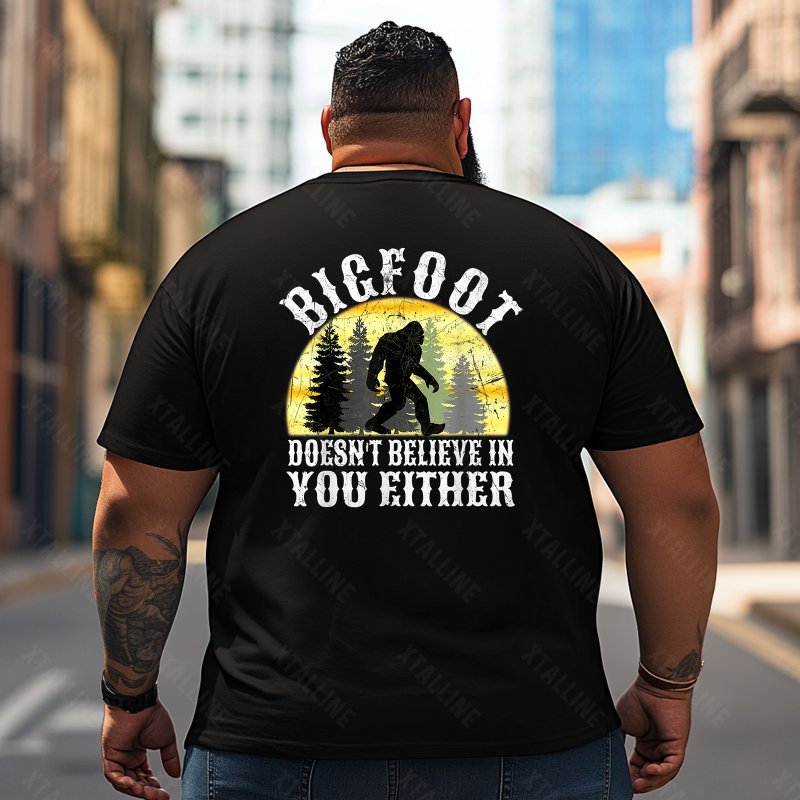 Bigfoot Sasquatch Yeti T0 5D2F 074 Men T Shirts Big and Tall Men Shirts Plus Size Short Sleeve Fashion Casual T Shirt Graphic Tee Shirts Tshirts