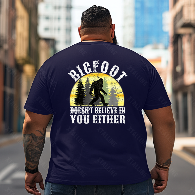 Bigfoot Sasquatch Yeti T0 5D2F 074 Men T Shirts Big and Tall Men Shirts Plus Size Short Sleeve Fashion Casual T Shirt Graphic Tee Shirts Tshirts