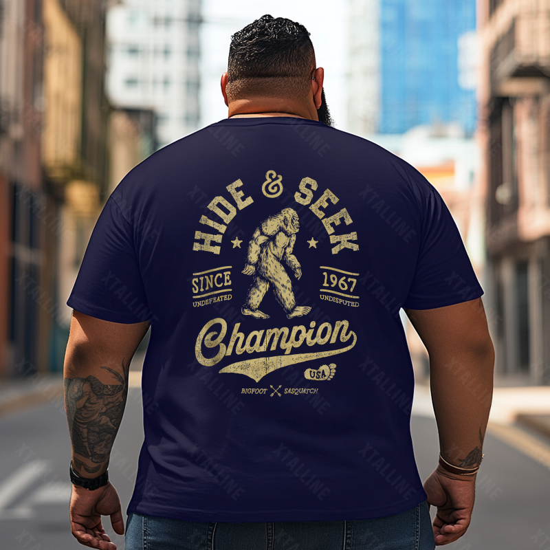 Bigfoot Sasquatch Yeti T0 5D2F 075 Men T Shirts Big and Tall Men Shirts Plus Size Short Sleeve Fashion Casual T Shirt Graphic Tee Shirts Tshirts