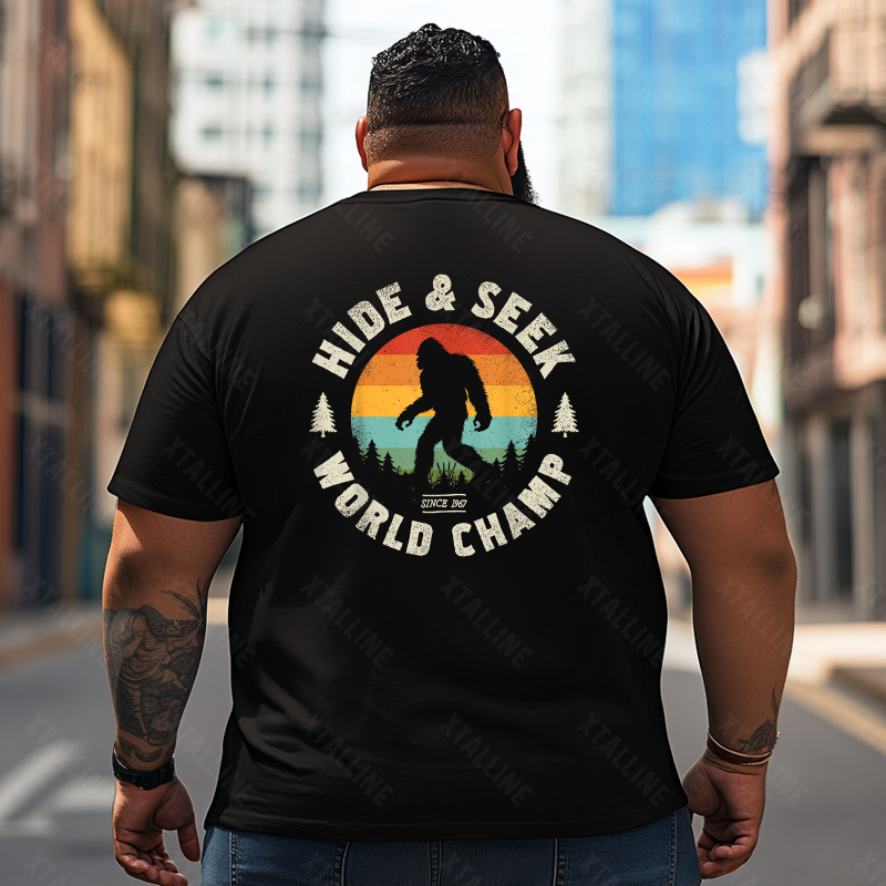 Bigfoot Sasquatch Yeti T0 5D2F 086 Men T Shirts Big and Tall Men Shirts Plus Size Short Sleeve Fashion Casual T Shirt Graphic Tee Shirts Tshirts