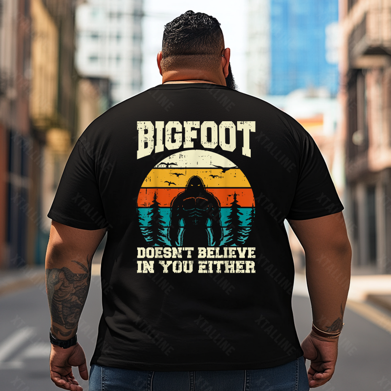 Bigfoot Sasquatch Yeti T0 5D2F 087 Men T Shirts Big and Tall Men Shirts Plus Size Short Sleeve Fashion Casual T Shirt Graphic Tee Shirts Tshirts