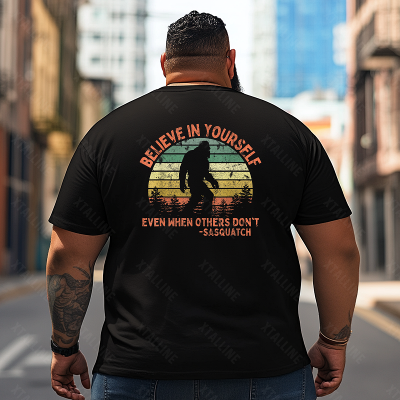 Bigfoot Sasquatch Yeti T0 5D2F 093 Men T Shirts Big and Tall Men Shirts Plus Size Short Sleeve Fashion Casual T Shirt Graphic Tee Shirts Tshirts